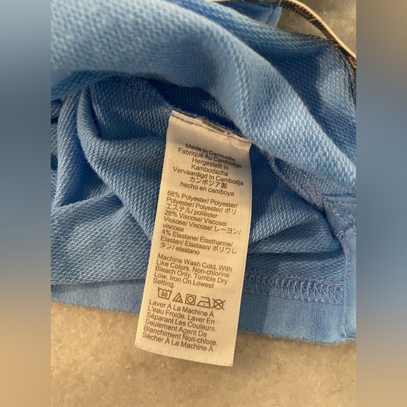 J. Crew Size XS Robin Egg Blue Long Sleeve V Neck Pullover Collared Top - Picture 7 of 10